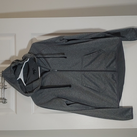 Cascade Sport Full Zip Up Hoodie Jacket Gray Lightweight Size L - Picture 1 of 6